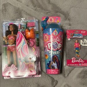 New lot/3 Barbie Surf Adventure mini Barbie Barbie pop reveal